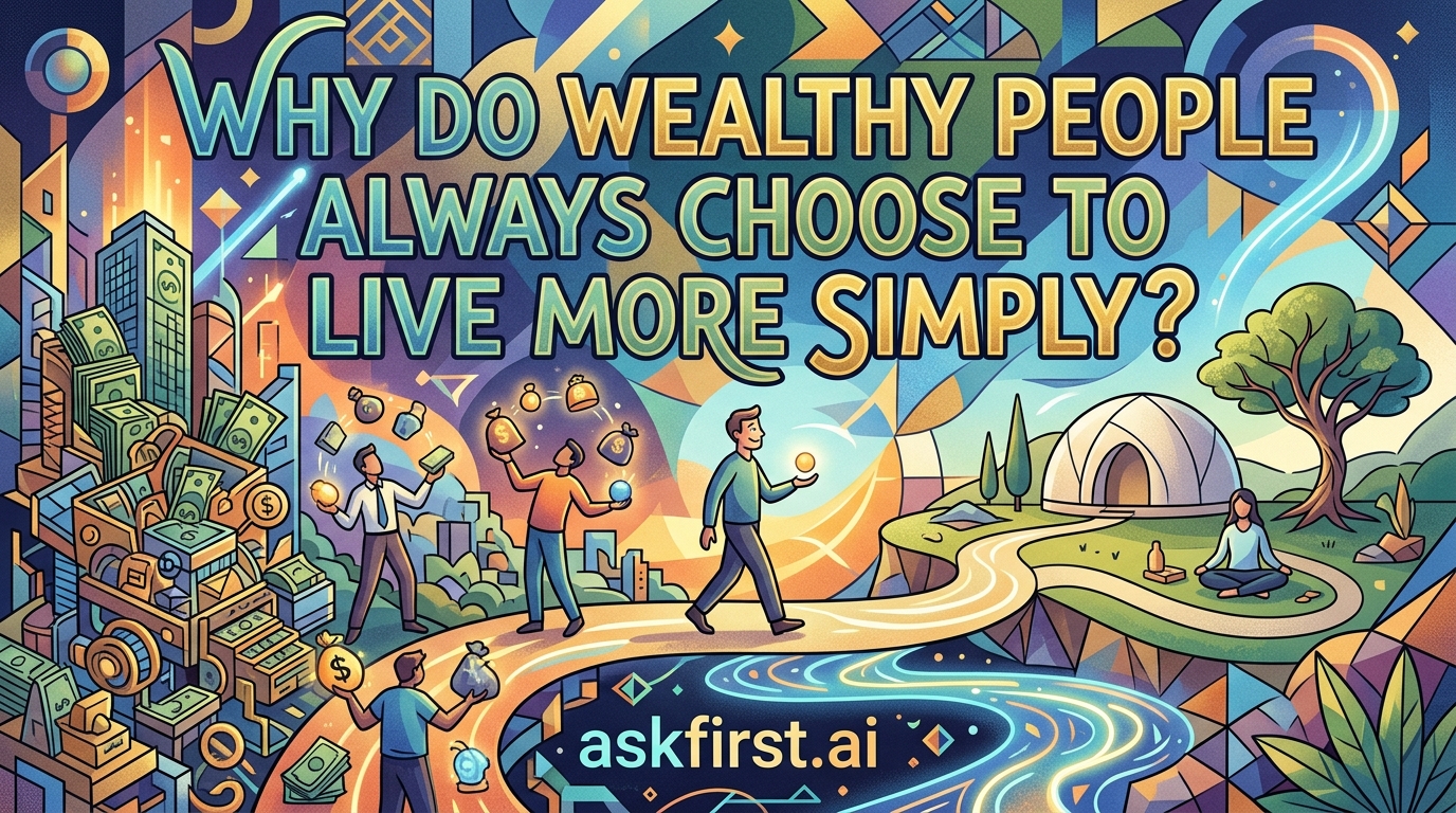 Why do wealthy people always choose to live more simply? Why do wealthy people always choose to live more simply?