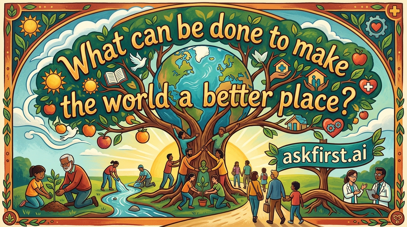 What can be done to make the world a better place? What can be done to make the world a better place?