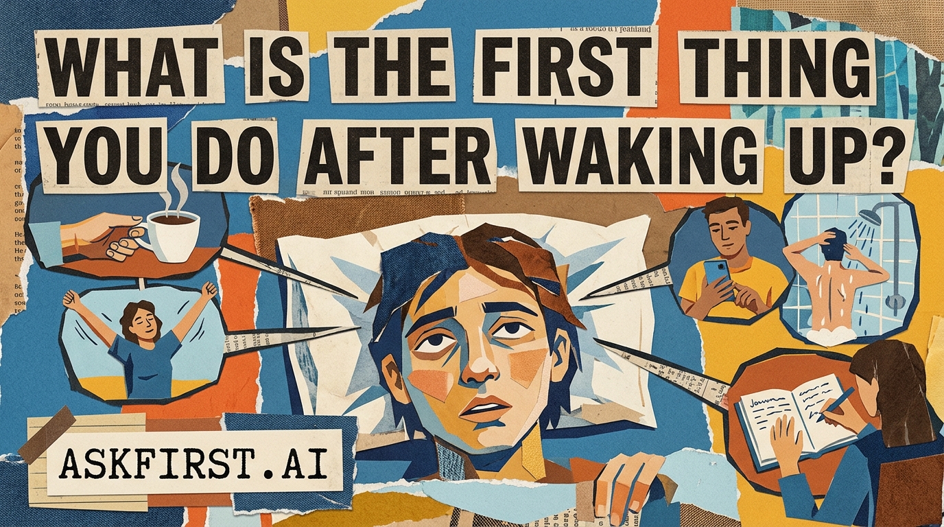 What is the first thing you do after waking up? What is the first thing you do after waking up?