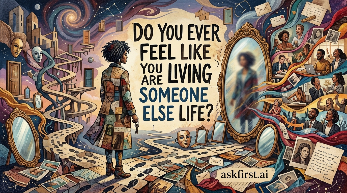 Do you ever feel like you are living someone else life? Do you ever feel like you are living someone else life?