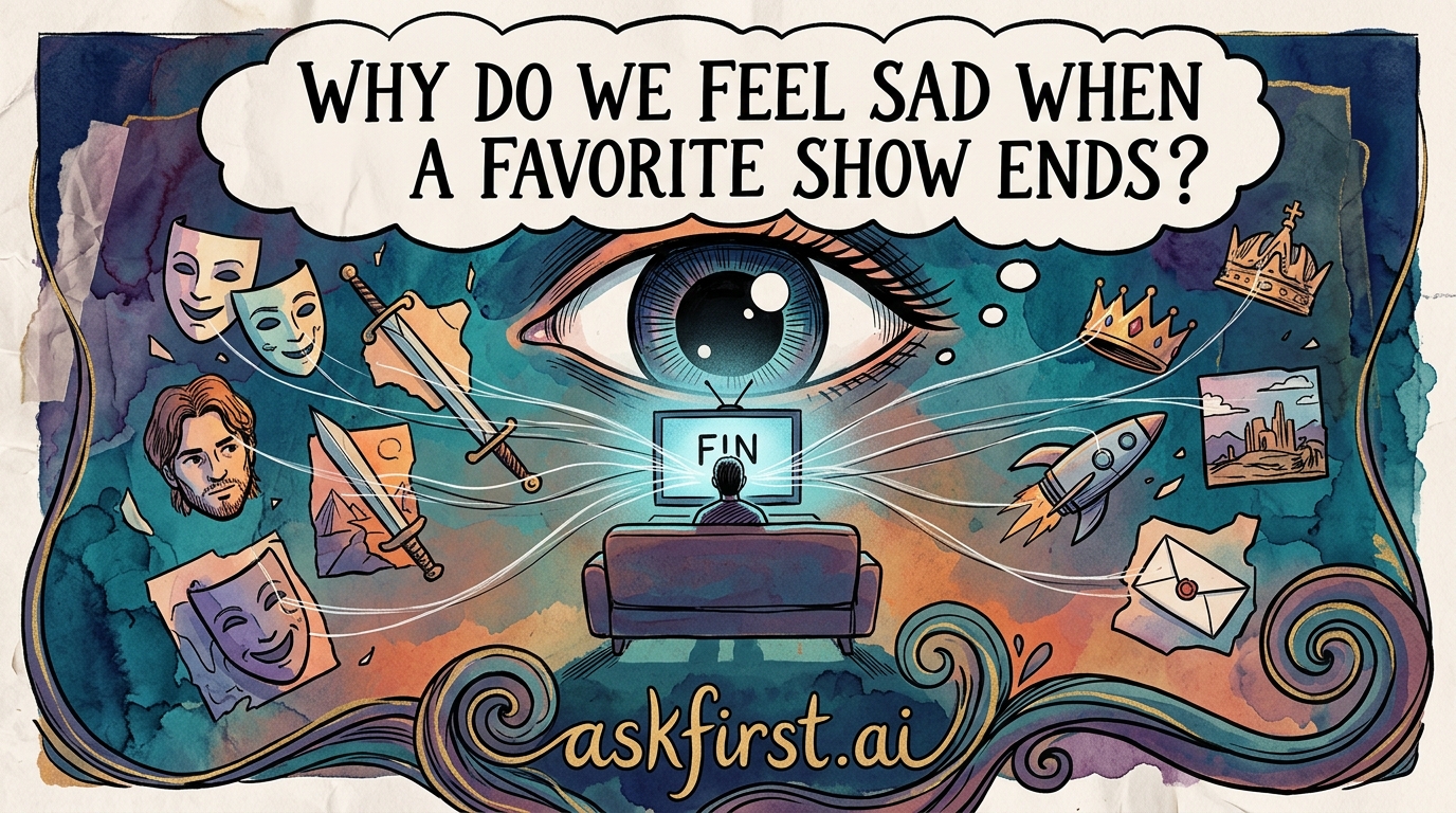Why do we feel sad when a favorite show ends? Why do we feel sad when a favorite show ends?