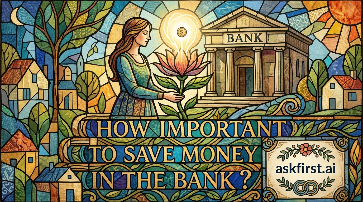 How important to save money in the bank ? How important to save money in the bank ?