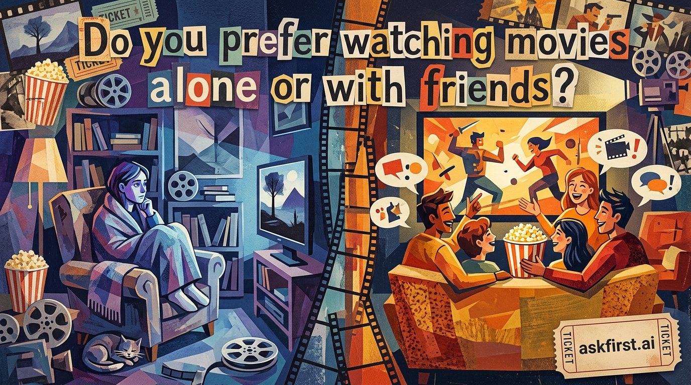 Do you prefer watching movies alone or with friends? Do you prefer watching movies alone or with friends?