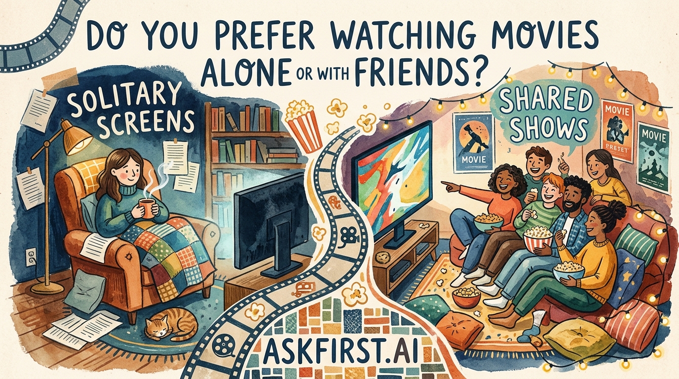 Do you prefer watching movies alone or with friends? Do you prefer watching movies alone or with friends?