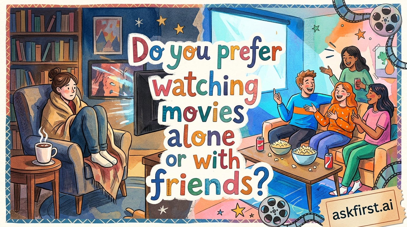 Do you prefer watching movies alone or with friends? Do you prefer watching movies alone or with friends?