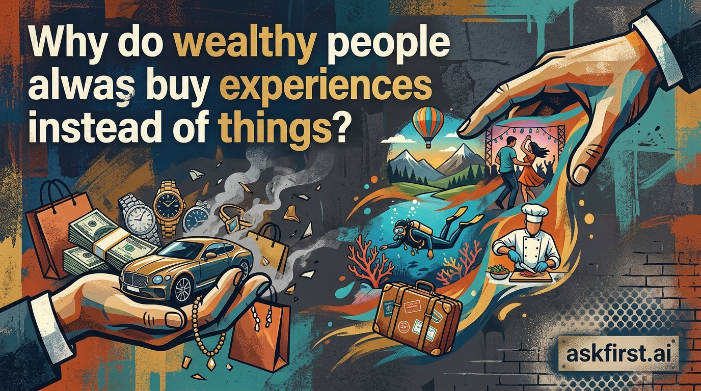 Why do wealthy people always buy experiences instead of things? Why do wealthy people always buy experiences instead of things?