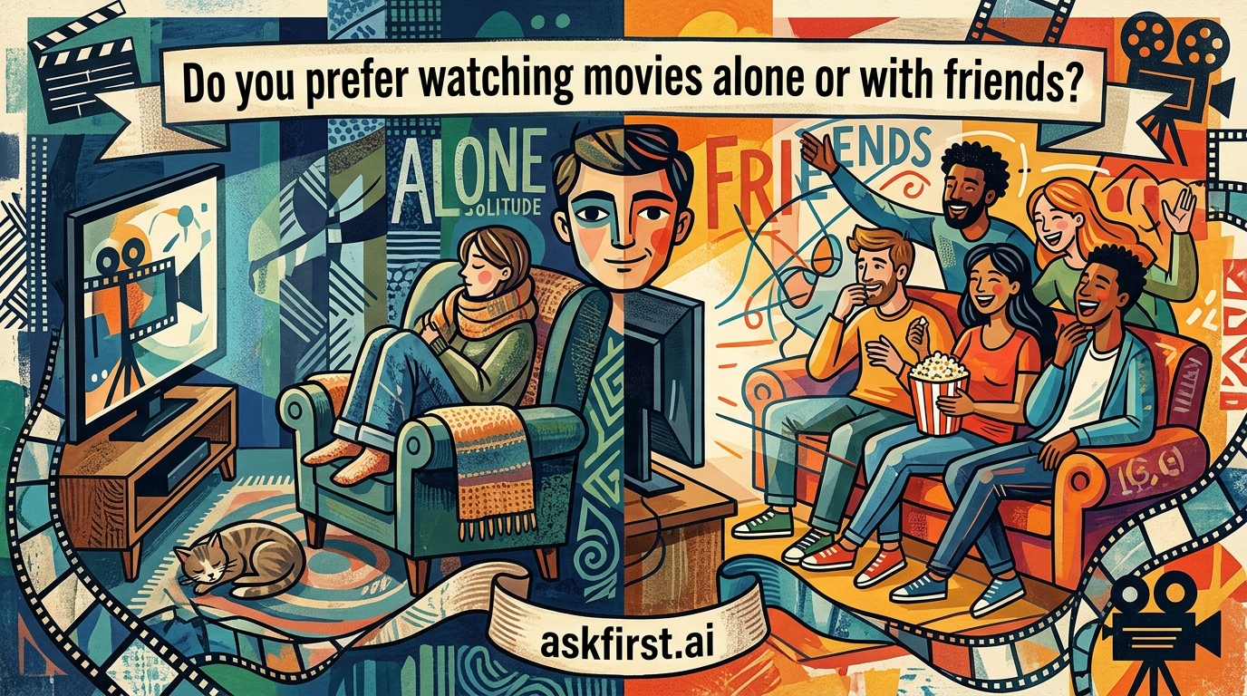 Do you prefer watching movies alone or with friends? Do you prefer watching movies alone or with friends?