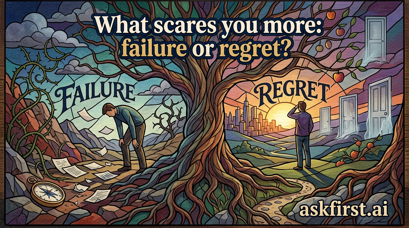 What scares you more: failure or regret? What scares you more: failure or regret?