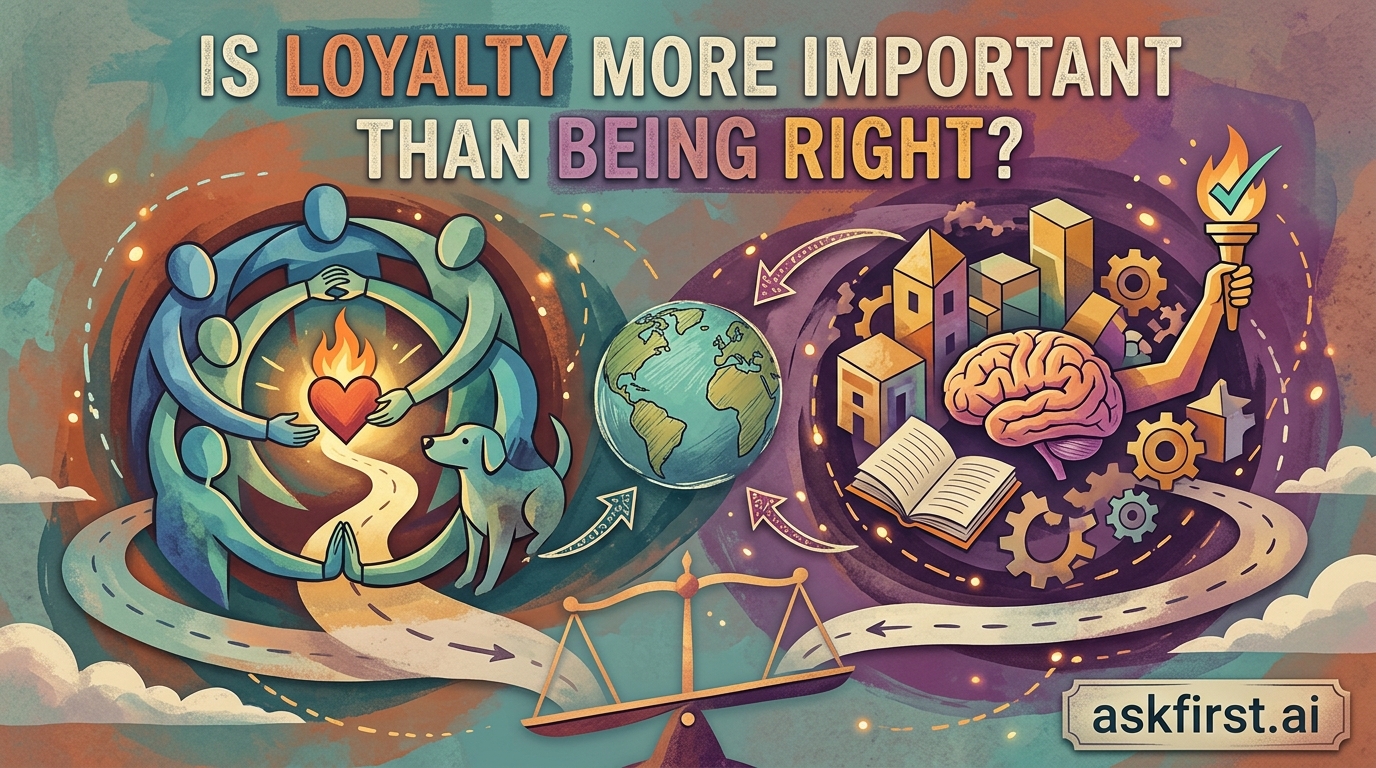 Is loyalty more important than being right? Is loyalty more important than being right?