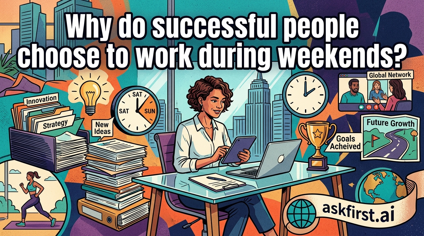 Why do successful people choose to work during weekends? Why do successful people choose to work during weekends?