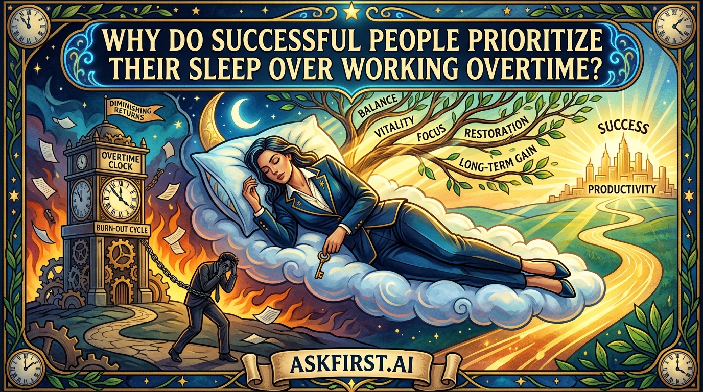 Why do successful people prioritize their sleep over working overtime? Why do successful people prioritize their sleep over working overtime?