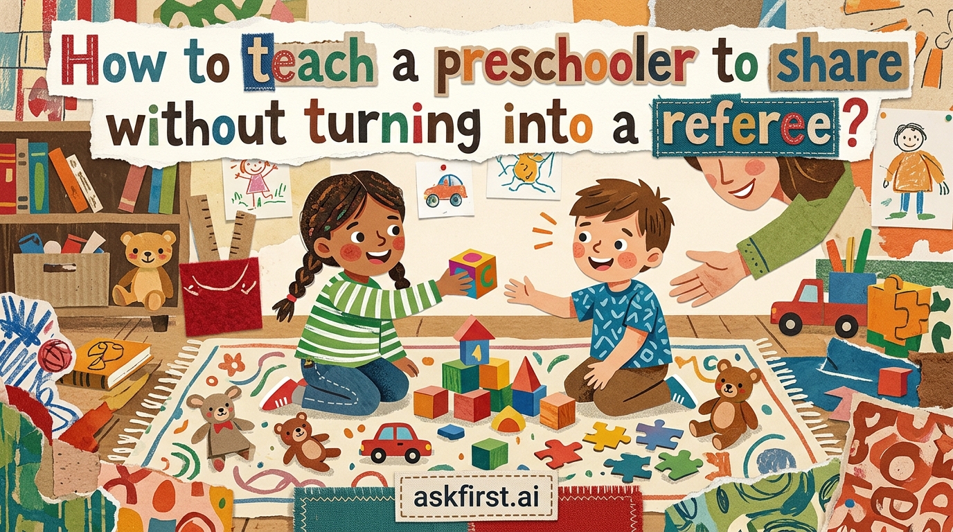 How to teach a preschooler to share without turning into a referee? How to teach a preschooler to share without turning into a referee?