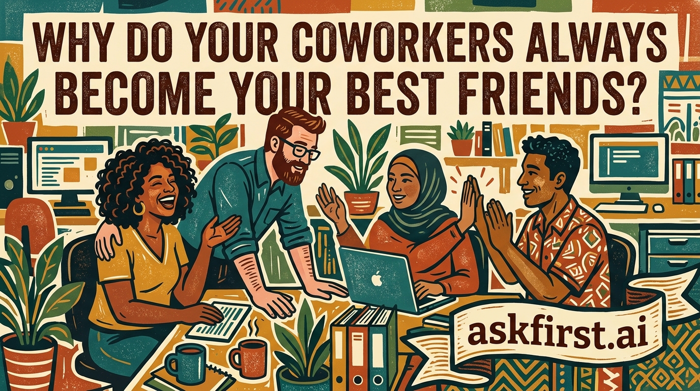 Why do your coworkers always become your best friends? Why do your coworkers always become your best friends?