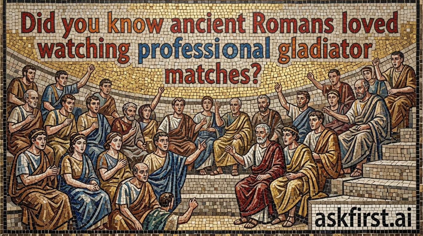 Did you know ancient Romans loved watching professional gladiator matches? Did you know ancient Romans loved watching professional gladiator matches?