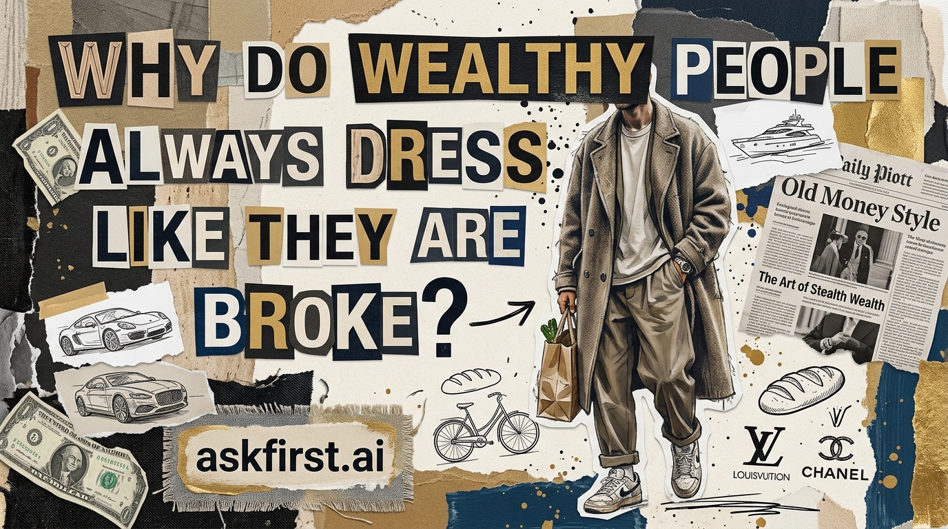 Why do wealthy people always dress like they are broke? Why do wealthy people always dress like they are broke?