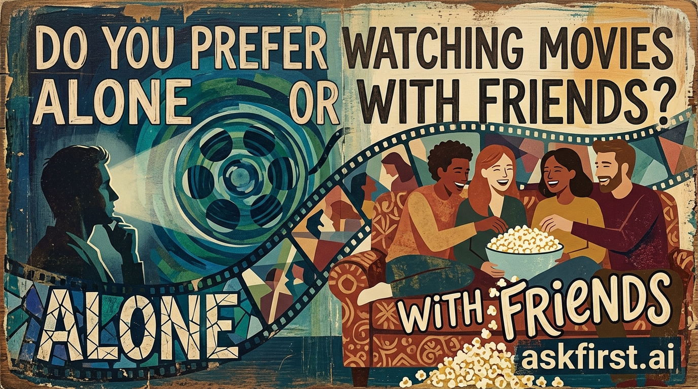 Do you prefer watching movies alone or with friends? Do you prefer watching movies alone or with friends?