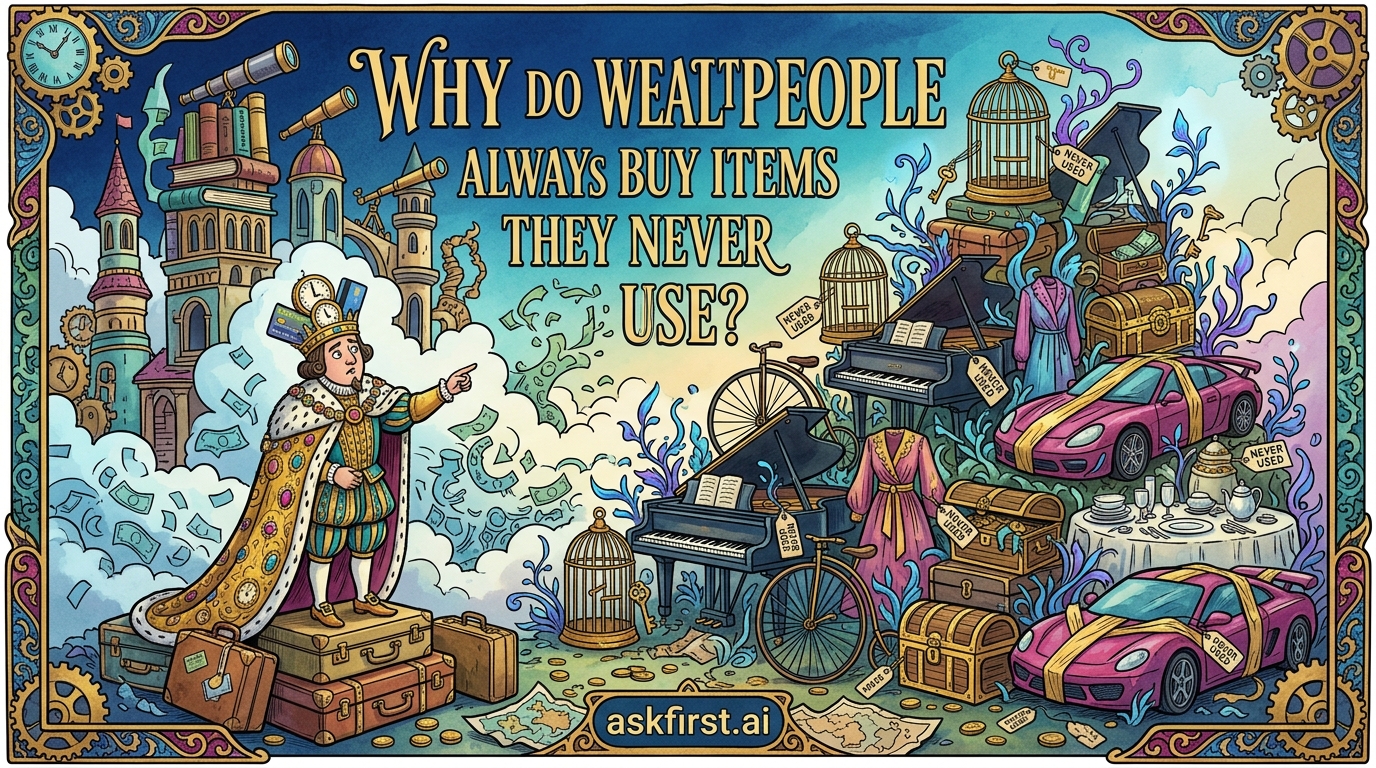 Why do wealthy people always buy items they never use? Why do wealthy people always buy items they never use?