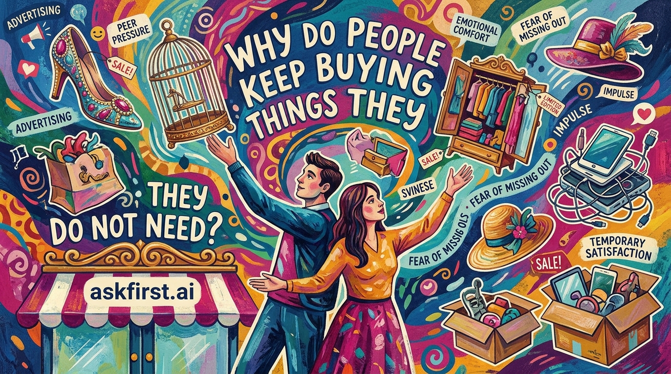 Why do people keep buying things they do not need? Why do people keep buying things they do not need?