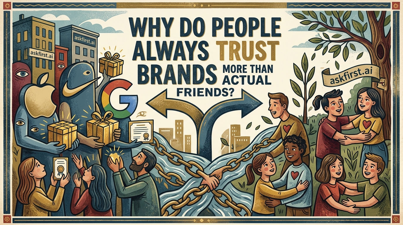 Why do people always trust brands more than actual friends? Why do people always trust brands more than actual friends?