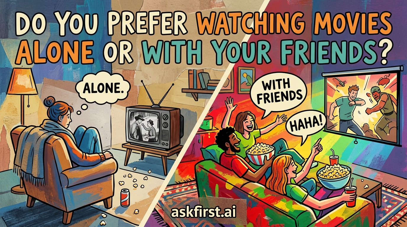 Do you prefer watching movies alone or with your friends? Do you prefer watching movies alone or with your friends?