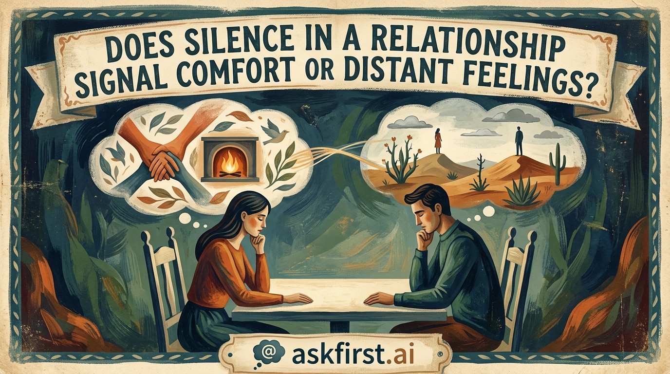 Does silence in a relationship signal comfort or distant feelings? Does silence in a relationship signal comfort or distant feelings?
