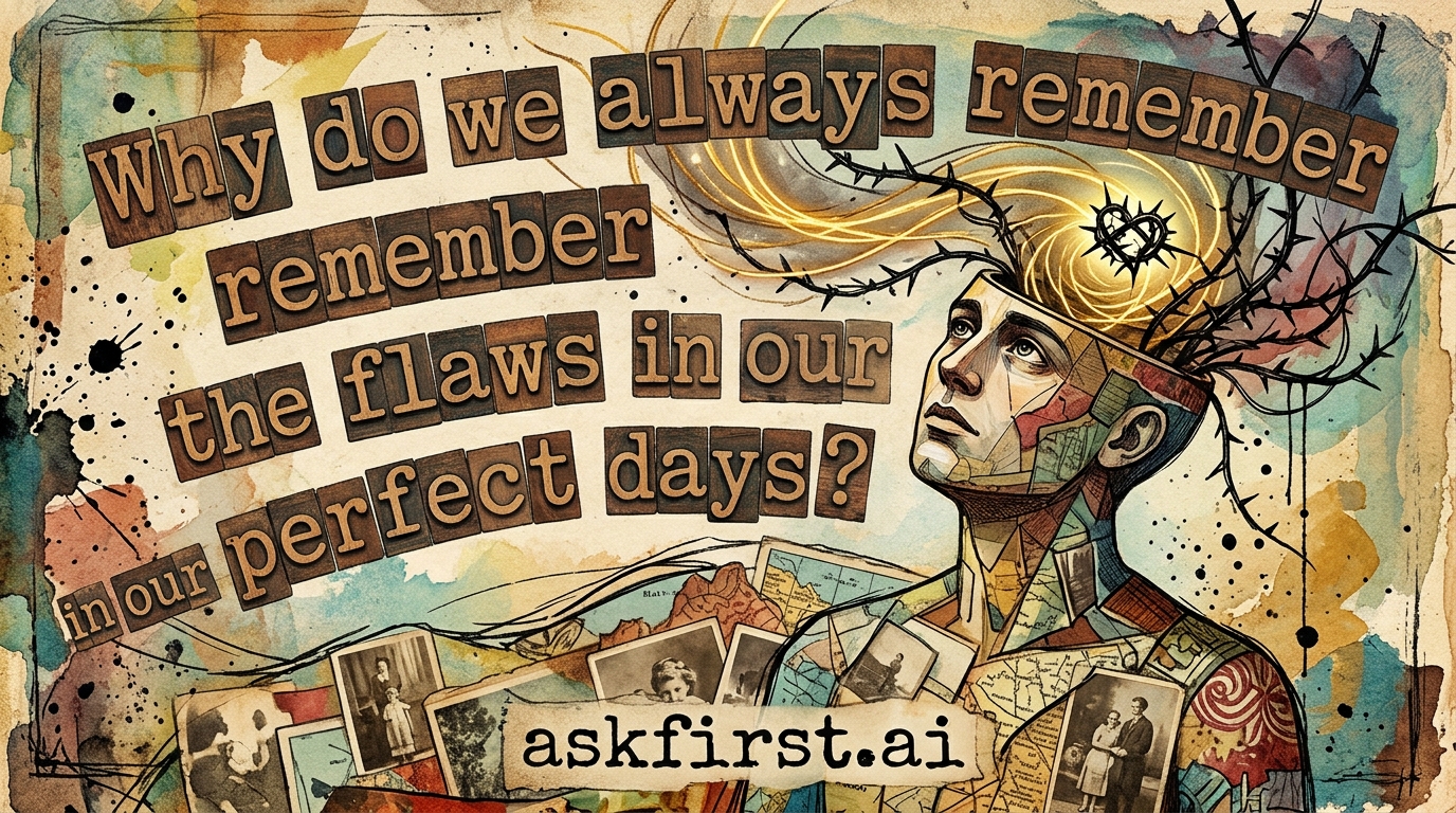 Why do we always remember the flaws in our perfect days? Why do we always remember the flaws in our perfect days?