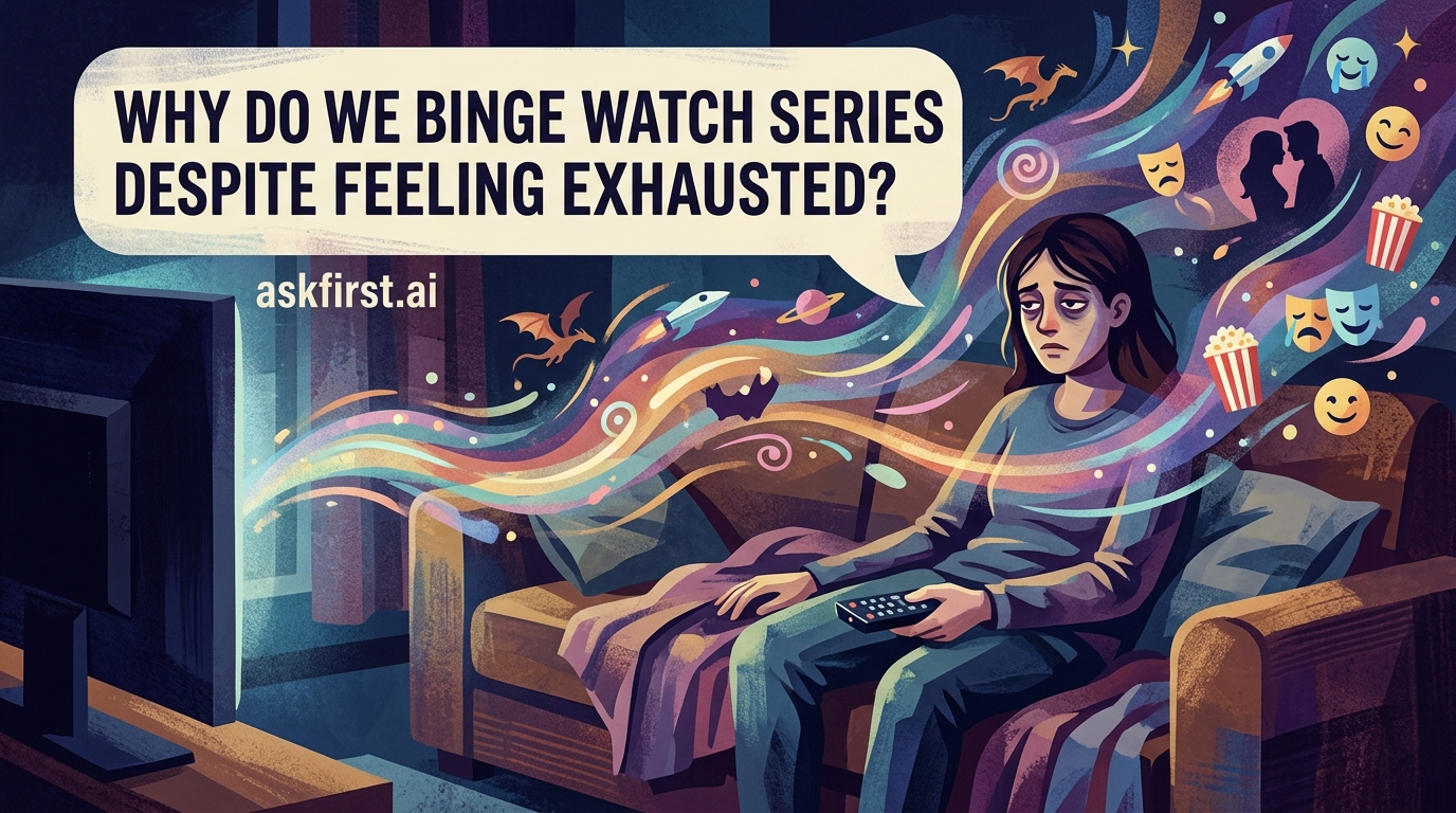 Why do we binge watch series despite feeling exhausted? Why do we binge watch series despite feeling exhausted?