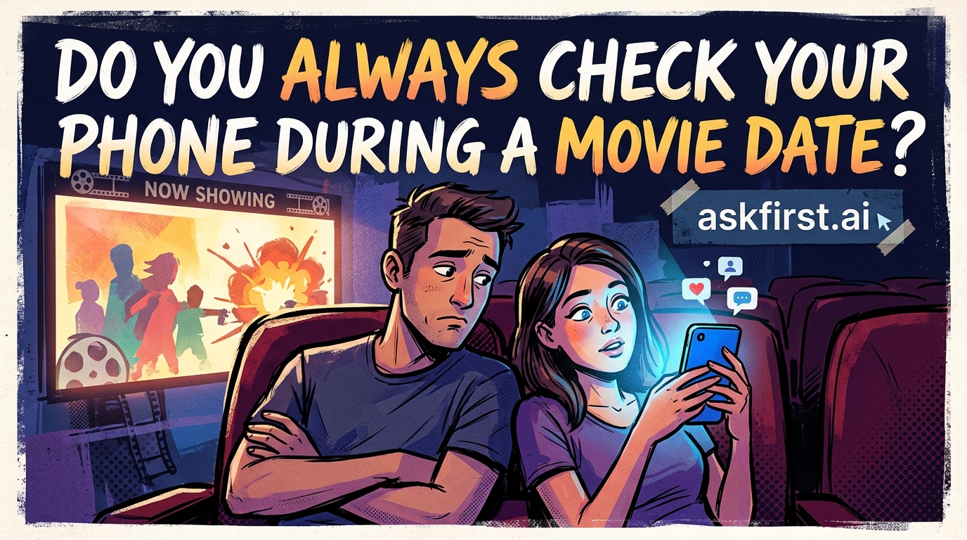 Do you always check your phone during a movie date? Do you always check your phone during a movie date?