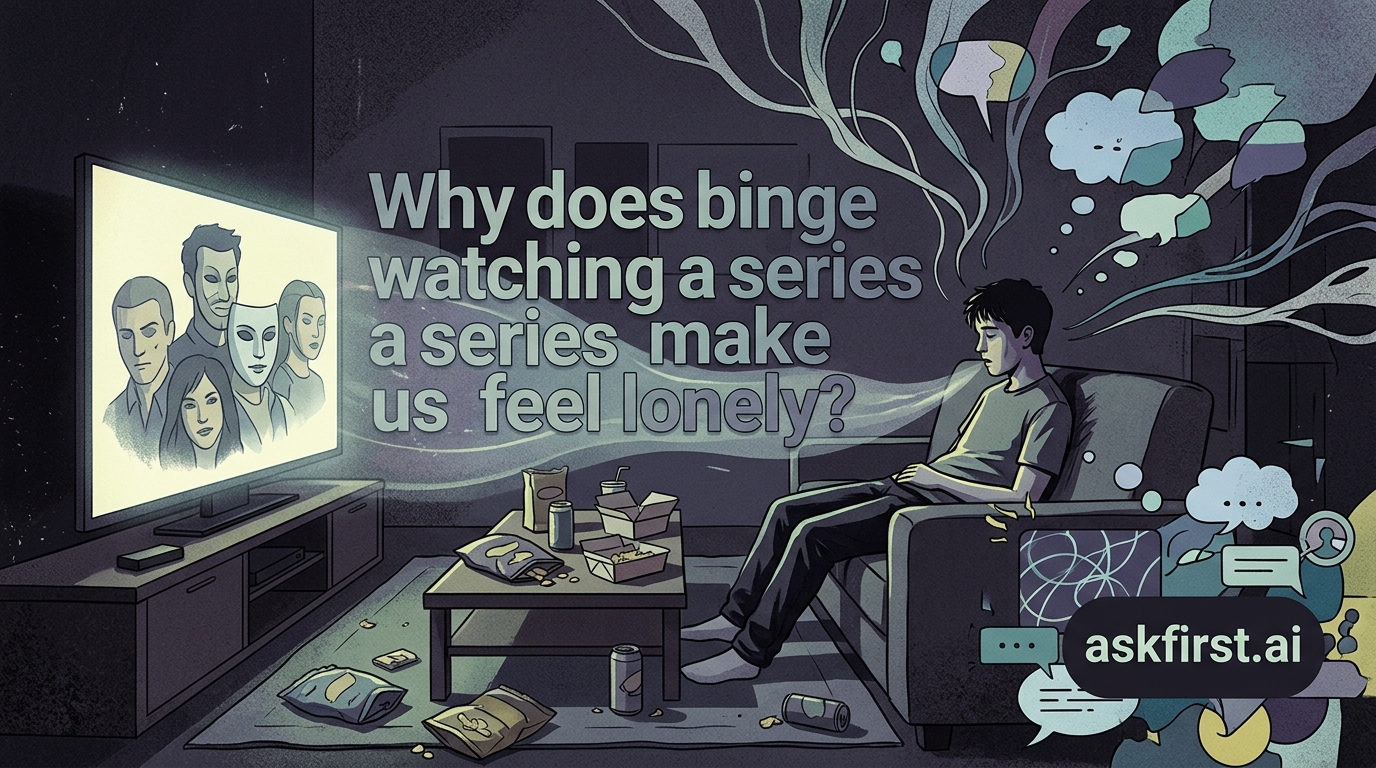 Why does binge watching a series make us feel lonely? Why does binge watching a series make us feel lonely?