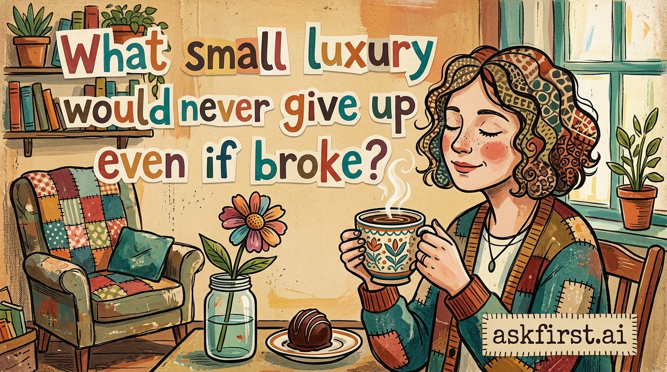 What small luxury would you never give up even if broke? What small luxury would you never give up even if broke?
