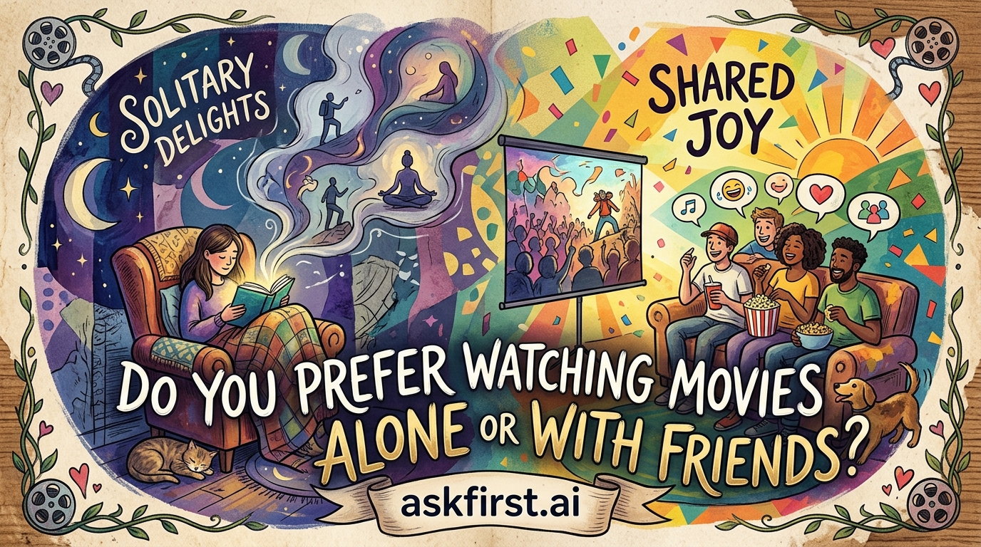 Do you prefer watching movies alone or with friends? Do you prefer watching movies alone or with friends?