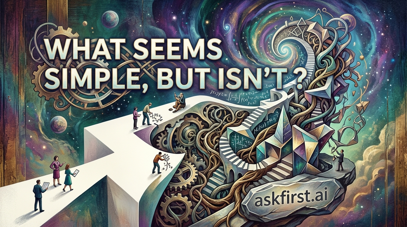 What seems simple, but isn't? What seems simple, but isn't?