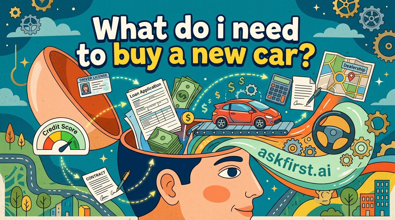 What do i need to buy a new car? What do i need to buy a new car?