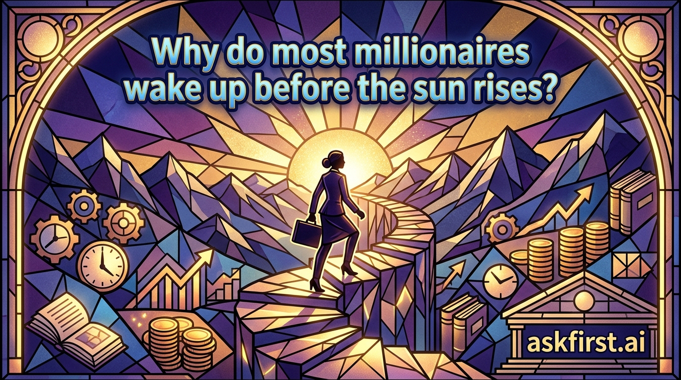 Why do most millionaires wake up before the sun rises? Why do most millionaires wake up before the sun rises?
