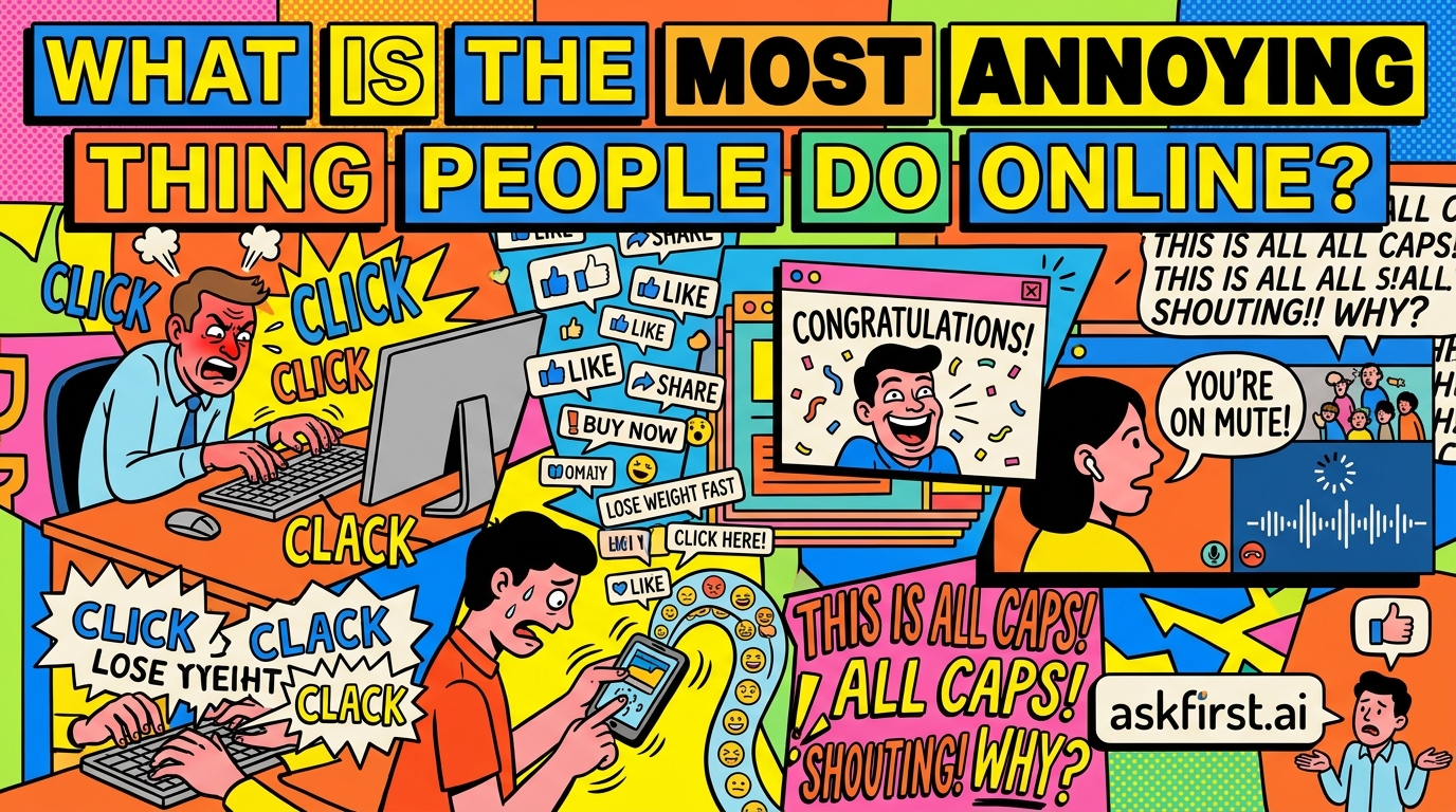 What is the most annoying thing people do online? What is the most annoying thing people do online?
