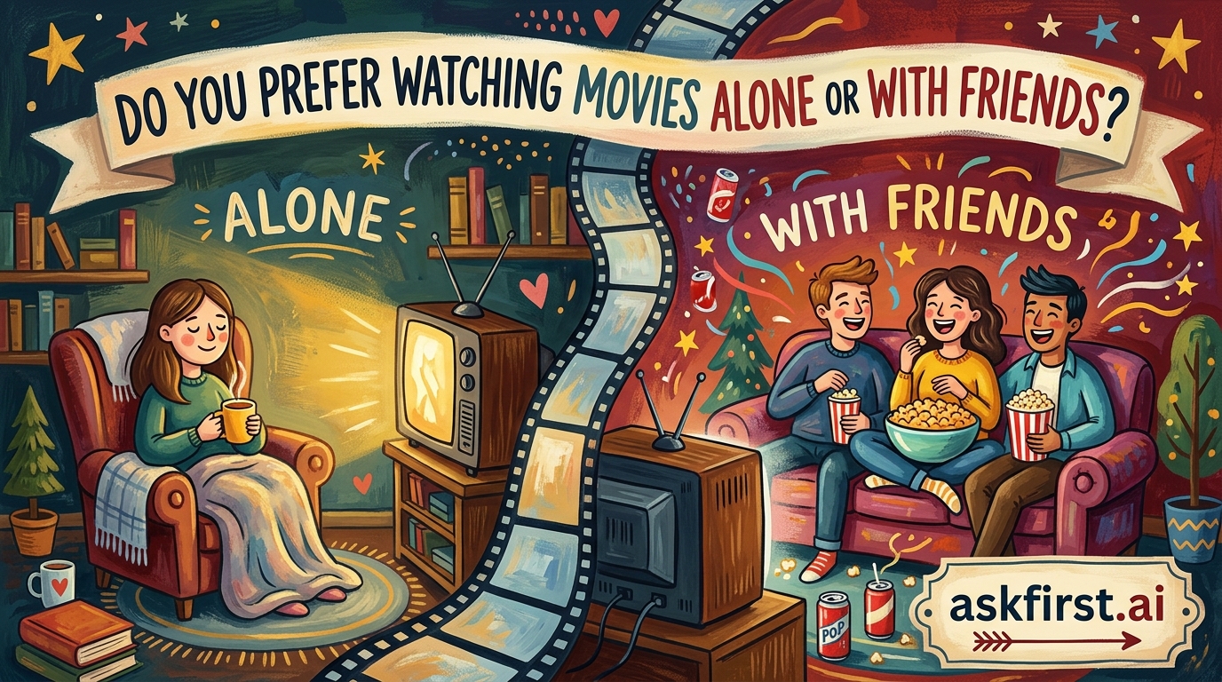 Do you prefer watching movies alone or with friends? Do you prefer watching movies alone or with friends?
