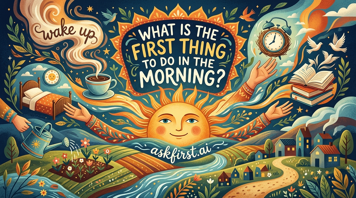 What is the first thing to do in the morning? What is the first thing to do in the morning?