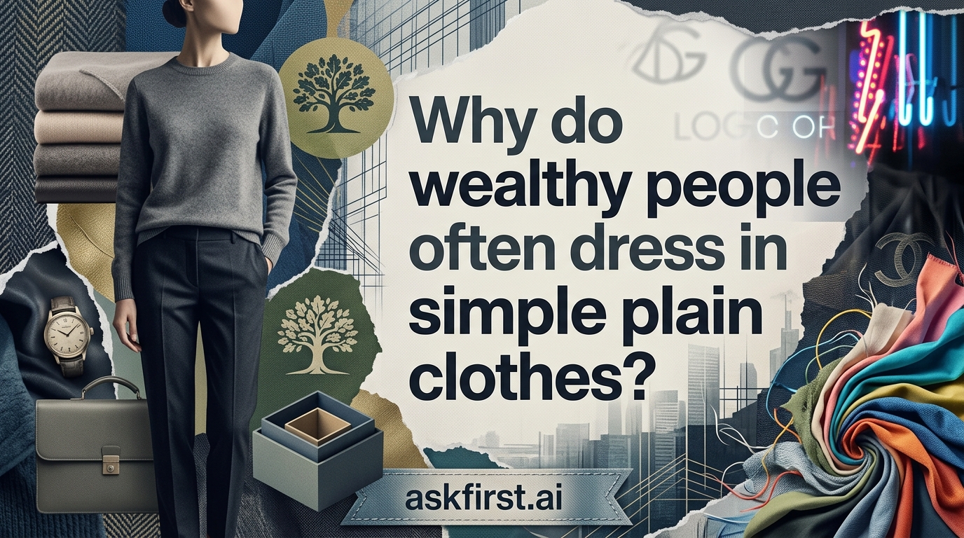 Why do wealthy people often dress in simple plain clothes? Why do wealthy people often dress in simple plain clothes?