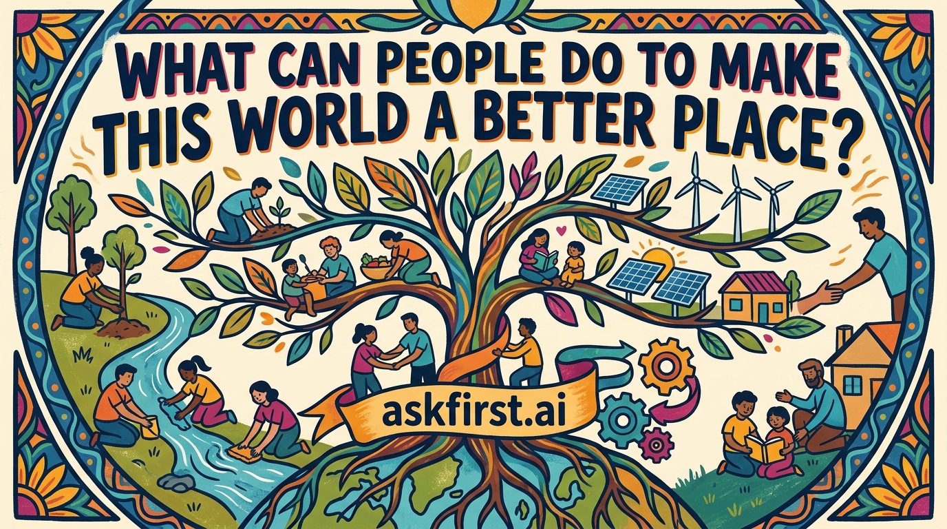 What can people do to make this world a better place? What can people do to make this world a better place?