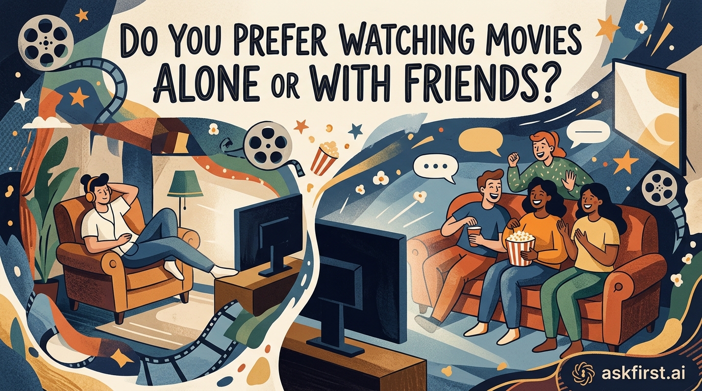 Do you prefer watching movies alone or with friends? Do you prefer watching movies alone or with friends?