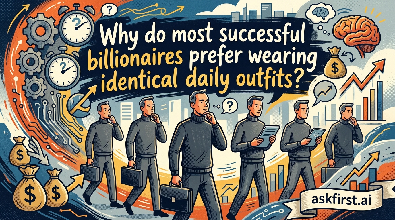 Why do most successful billionaires prefer wearing identical daily outfits? Why do most successful billionaires prefer wearing identical daily outfits?