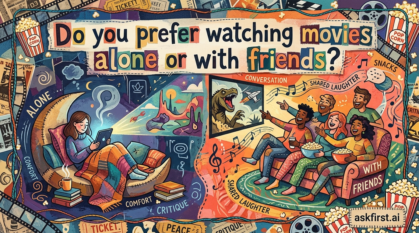 Do you prefer watching movies alone or with friends? Do you prefer watching movies alone or with friends?