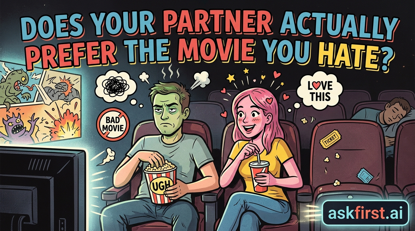 Does your partner actually prefer the movie you hate? Does your partner actually prefer the movie you hate?