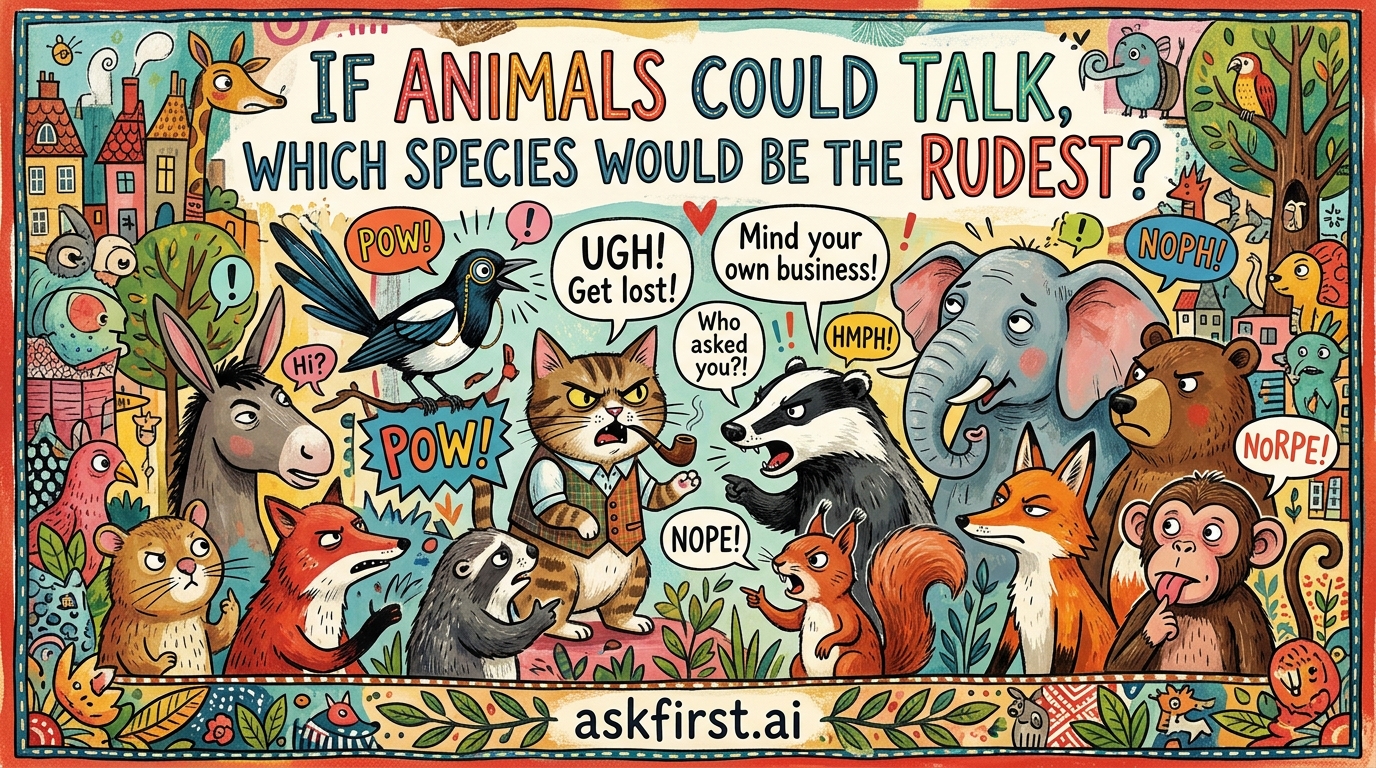 If animals could talk, which species would be the rudest? If animals could talk, which species would be the rudest?