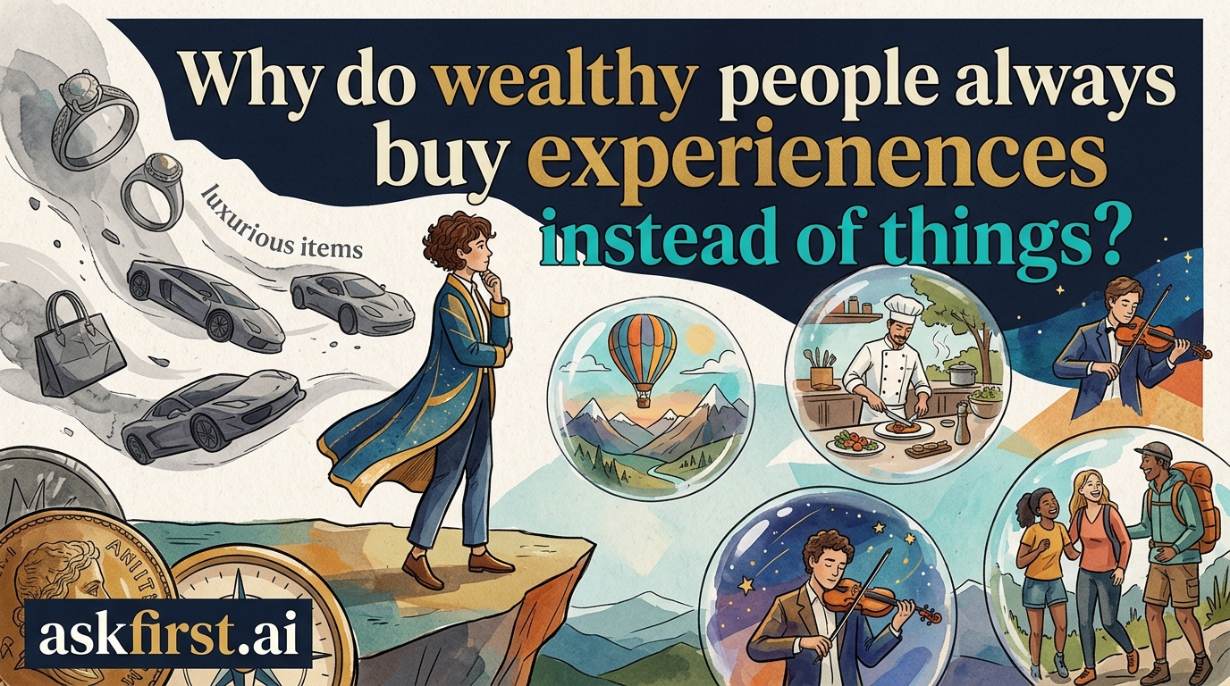 Why do wealthy people always buy experiences instead of things? Why do wealthy people always buy experiences instead of things?
