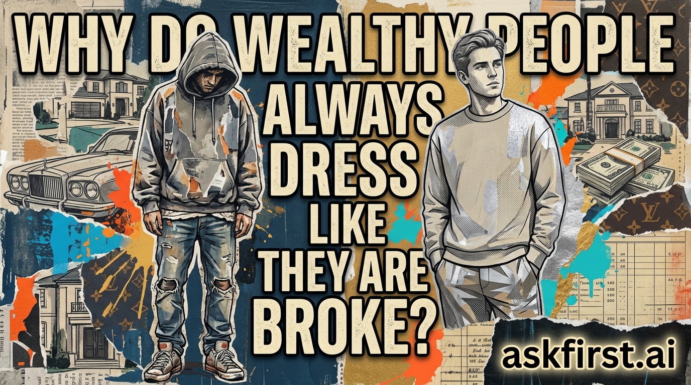 Why do wealthy people always dress like they are broke? Why do wealthy people always dress like they are broke?