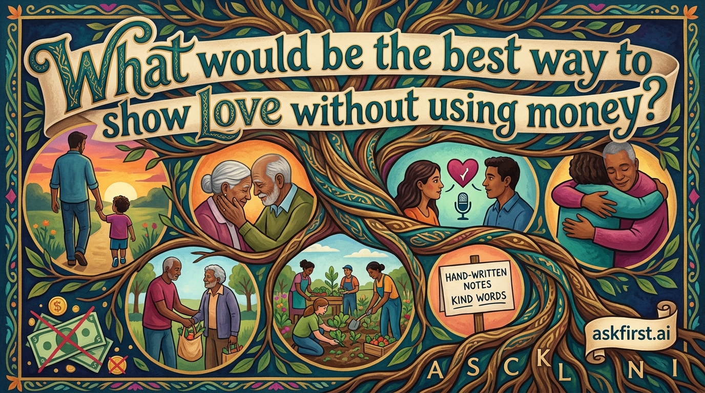 What would be the best way to show love without using money? What would be the best way to show love without using money?