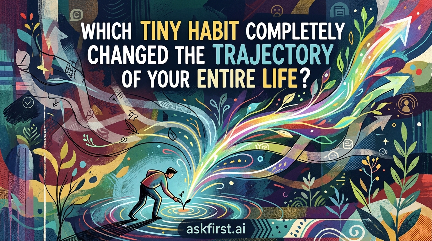 Which tiny habit completely changed the trajectory of your entire life? Which tiny habit completely changed the trajectory of your entire life?