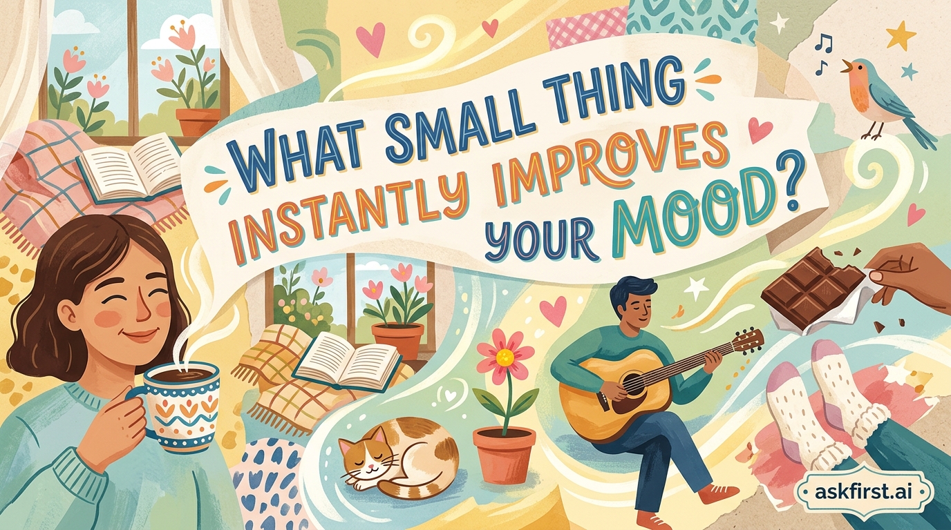 What small thing instantly improves your mood? What small thing instantly improves your mood?