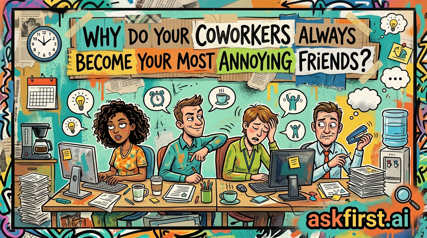 Why do your coworkers always become your most annoying friends? Why do your coworkers always become your most annoying friends?